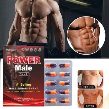 1 kārba JAUDA VĪRIEŠU PLUS UZLABOŠANAS kapsulas vīriešu spēku, izturību un dinamisko veiktspēju veselības pārtikas