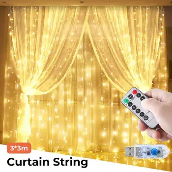 Led Aizkaru String Gaismas USB Tālvadības pults Pasaku Vainags Ar Āķi Brīvdienu Mājas Dekori Lampas String Gaismas