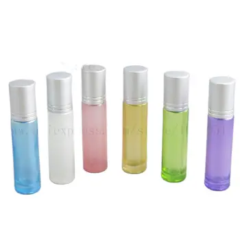 10ml Stikla Rullīšu Pudeles Roll Par Pudeli Traukā ar Stikla Bumbu Ēteriskās Eļļas Aromterapijas Smaržas, Lūpu 500pcs