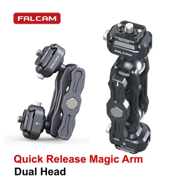 Falcam F22 Dual Head Ātri Atbrīvot Magic Arm Komplekts 2548 Universālā Ball Head 360° Rotācija Super Skavas DSLR Kameras Tālrunis Video