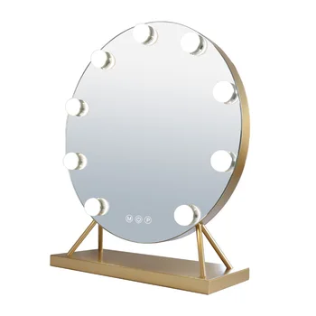 40CM Apgaismoti Kosmētikas Spoguļi Metāla Rāmi Spogulis Tualetes Aplauzums Spogulis ar Gaismas Spuldzes Smart Touch Control 3 Krāsas
