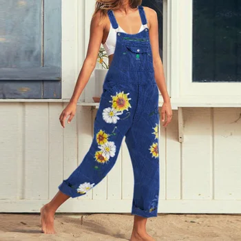 2023 Vasarā Jaunu Y2K Vintage Streetwear Bikses Gadījuma Džinsa Bikses (Dungriņi) Sieviešu Apģērbu Kravas Džinsa jumpsuit Ar Drukas