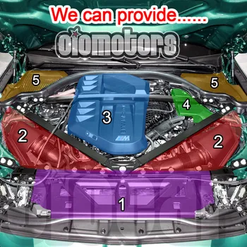oiomotors Sausā Oglekļa Pilnīgu Motora Nodalījuma Vanšu Vāciņu komplekts Paneļi BMW G87 M2 G80 G81 M3 un G82 G83 M4