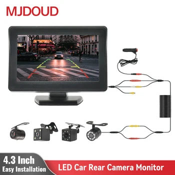 MJDOUD 4.3 Collu Automašīnu Atpakaļskata Kamera Monitors LED Atpakaļgaitas Kamera ar Ekrāna TFT LCD Displeju, lai Transportlīdzekļa Stāvēšanas Viegla Uzstādīšana