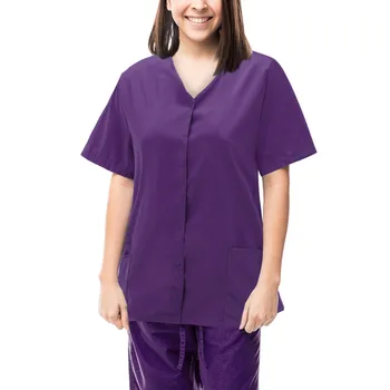 Sieviešu Underscrubs Medicīnas Ķirurģijas Krekli, Sieviešu Īsām Piedurknēm V-veida Kakla Kabatas veselības Aprūpes Darbinieku T-Krekls Topi Dāmas Blusa