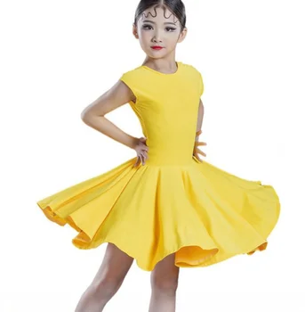 bērniem konfektes krāsu latīņamerikas deju kleitu meitenei, cha balles deju kleita