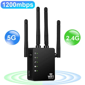 5G WIFI Extender-Bezvadu Wi-Fi Pastiprinātājs Repeater Dual Band 1200Mbps Tīkla Pastiprinātāju, kas 802.11 ac tālais Signāls, Wi/Fi Repetidor