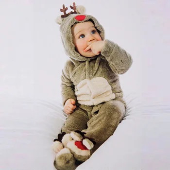 Ziemassvētku Jaundzimušo Bērnu Apģērbu Maz Ziemeļbriežu Cosplay Bērnu Meitene Drēbes, Zēns Kombinezonus Bērniem Kostīms Meitenēm Bezmaksas Piegāde