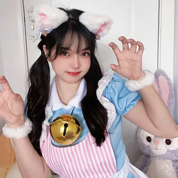 Jaunā 2023 Japāņu Seksīga kaķu Bell Meitene, Ar Jauki Nerātni Lolita Kleitas