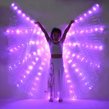LED Tauriņa Spārni Skatuves Sniegumu Valkāt Gaismas Pusi, Kostīmu Vēdera Deju Aksesuārus Pasaku Eņģelis Cosplay Tērpiem Meitene Parādīt Dejotājs
