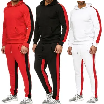 Jauno Modes Vīriešu Ikdienas Tērps Pavasara Rudens Vīriešiem, Hoodies un Sporta Bikses Divi Gabali Apģērbs, Vīriešu, Sporta apģērbu Komplekti, Plus Izmērs