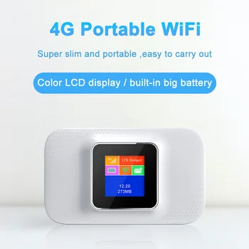 4G maršrutētāju lte, wifi modema Sim Karti Maršrutētāju krāsu LCD displejs MIFI kabatas hotspot iebūvēts akumulators portatīvo WiFi bezvadu maršrutētāju
