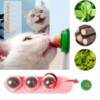 Dabas Catnip Kaķis Rotaļlietas Traks Veselīgu Catmint Rotaļlietas, lai Kaķiem Kaķēns Tīrīšanas Zobi Spēlēt Bumbu Kaķis Piederumi, Mājdzīvnieku Piederumi