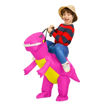 Bērniem Dinozauru Piepūšamās Kostīmu T-rex Kleitu, Uzvalki, Bērnu Anime Purima Halloween Puse Cosplay Kostīmi Zēniem un Meitenēm Jumpsuit