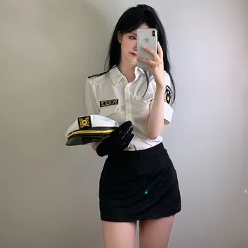 Seksīga Sieviešu Kostīmi Cosplay Anime Policijas Japāņu Apakšveļa, Erotiska Mini Svārki Karstā Porno Stjuarte Sekretārs Vienotu Stretch Kleita