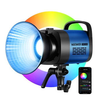 NEEWER LED Video Gaisma Bowen Mount RGB CB60 70 W, RGB (pilnkrāsu 18000 Lux@1m KMT 2700K~6500K CRI 97+ 17 Apgaismojuma Ainas App