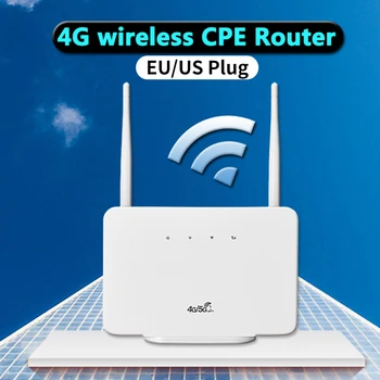 4G LTE Bezvadu Maršrutētāju CPE Maršrutētāju un Modemu 300Mbps 4G Maršrutētāja Ārējā Antena ar Sim Kartes Slotu, ES/ASV Plug Mājas Ceļojuma Darbu