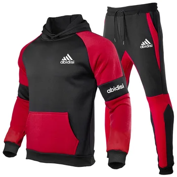 Rudenī Un Ziemā, Vīriešu Apģērbu Modes Līmēšana Kapuci Tracksuit & Bikses Vīrieši, kas Krekls Sporta Joggers Treniņbikses Vīriešu Uzvalks