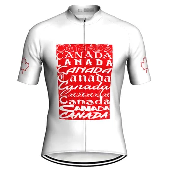 Kanāda balts ar Īsām Piedurknēm Velo Jakas Velo Valkāt MTB Vasarā Velosipēds Jersey Sports Top Race Ropa Ciclismo Anti-Sviedru Krekls