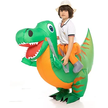 Piepūšamās Kostīms Bērniem Uzspridzināt Dinozaura Kostīms Zēniem un Meitenēm Halloween Puse Izjādes T Rex Tērpiem