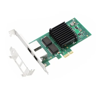 L43D 2 Porti PCIe X4 Intel I350-T2 Čipu 10/100/1000Mbps Lan Kartes Dual Port Server Gigabit Karte PCIe Ethernet