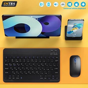 EMTRA Mini Bluetooth Bezvadu Tastatūru, Peli, Samsung Xiaomi Huawei Planšetdatoru iPad Gaisa 5 6 Pro 12 9 Planšetdatoru, Mobilo Tālruni, Portatīvo datoru