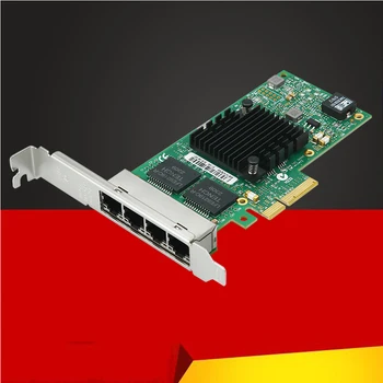 4 Port RJ45 PCI Express Tīkla Karte Intel I350 Čipu PCI-E X4 Servera Gigabit Ethernet NIC 10/100/1000Mbps I350T4 Desktop