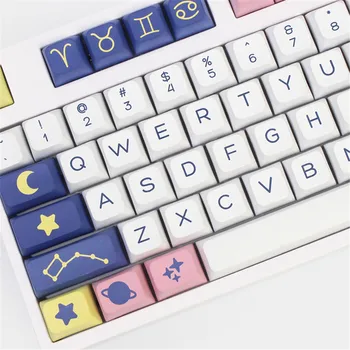 134 Atslēgas Zvaigznājā PBT Keycaps XDA Profilu MX Slēdzis Mēness Zvaigžņotām Keycap Par DIY Mechanical Gaming Keyboard Custom Set
