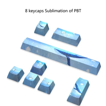 PBT Keycaps 5 Pusēm Krāsošanas-subbed Atstarpes taustiņu, lai 6.25 U ESC, Enter Taustiņi Virziena Taustiņus OEM Keycap par DIY Mehāniskā Tastatūra