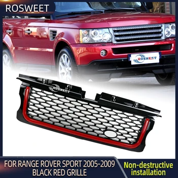 Reste Land Rover Range Rover Sport 2005 2006 2007 2008 2009 Melnu Rāmi Sarkanās Lentes Melnā Neto Priekšējais Bamperis Sacīkšu Grili