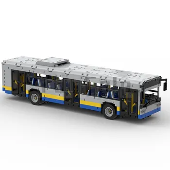 KM-59883 12m Autobusu ar Emmebrick Celtniecības Bloku Modelis Savienoti Rotaļlietas Elektriskās Puzzle Bērniem Dāvanu
