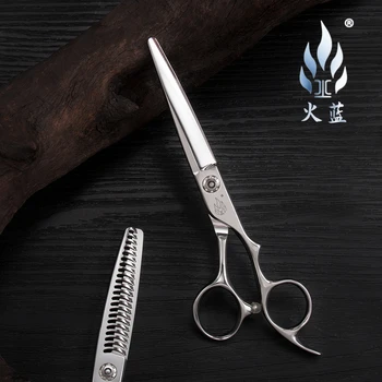 HUOLAN YHD60 650 profesionālo matu salons zobu šķēres 6 collas Japāna VG10 nerūsējošā tērauda sagriež plānās matu stilists matu šķēres