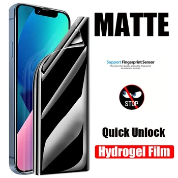 Anti Spy Hidrogelu Filmu iPhone 13 12 11 14 15-Pro Max 8 7 Plus Privātuma Ekrāna Aizsargi iPhone 11 14 Pro XR XS MAX Filmu