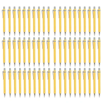 60Pcs/Daudz Bambusa Koka Lodīšu Pildspalva 1.0 mm Padoms Birojs Skolas Wrting Kancelejas Biznesa Paraksts ar Lodīšu Pildspalvas