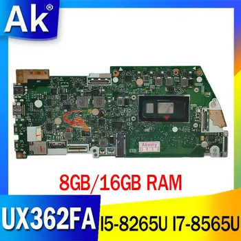 Sākotnējā Mainboard I5-8265U I7-8565U PROCESORU, 8 GB, 16 GB RAM ASUS UX362FA-EL142T ZenBook UX362 UX362FA Klēpjdators Mātesplatē
