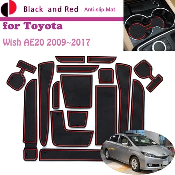 Gumijas Durvju Groove Mat Toyota Vēlas AE20 2009~2017 2010 Spilvenu Vārtiem Uzglabāšanas Slots Pad Kalniņi Putekļu necaurlaidīgs Uzlīmes Aksesuāri