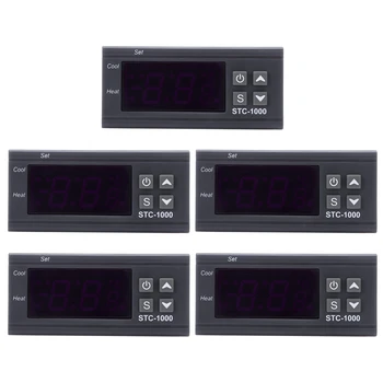 5X 220V Digitālo STC-1000 Temperatūras regulators Termostata Regulators+Sensora Zondi