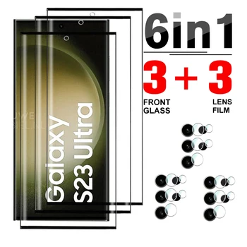 8 1 Rūdīts Ekrāna Stikla Samusng Galaxy S23 Plus S23Plus Kameras Objektīvs Filmas sprādziendrošas Ierīču Aizsardzības Plēves