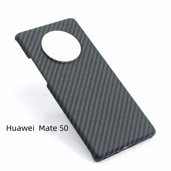 Slim Gadījumā Huawei Mate 50, Nekustamā Aramīda Šķiedras seguma Ādu, Soft Touch Izturīga Izturīga Oglekļa Gadījumā