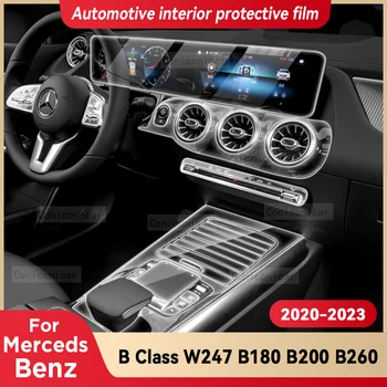 Par Merceds Benz B Klases W247 B180 B200 B260 2020-2023 Automašīnas Salona Pārnesumkārbas Paneļa Uzlīmes Anti-Scratch Aizsargplēvi Remonts
