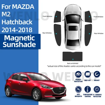 Priekš Mazda M2 Hečbeks 2014-2018 Bērnu Loga Saules Aizsargs, Vējstiklu Aizkaru Magnētisko Acs Interjera Sunshield Segtu Saulessargs